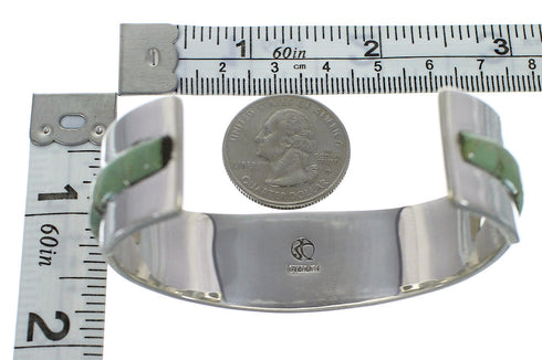 Sterling Silver Turquoise Inlay Southwest Cuff Bracelet VX60512